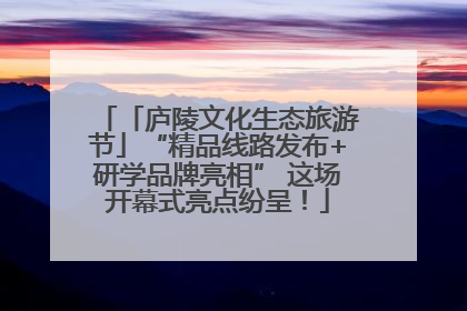 「庐陵文化生态旅游节」“精品线路发布+研学品牌亮相” 这场开幕式亮点纷呈！