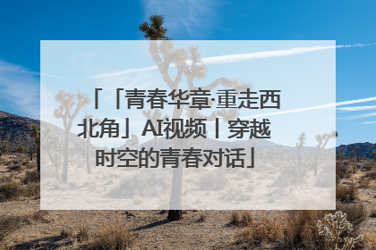 「青春华章·重走西北角」AI视频丨穿越时空的青春对话