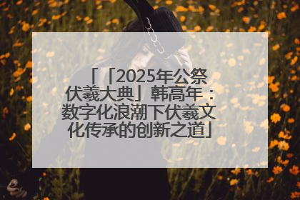「2025年公祭伏羲大典」韩高年：数字化浪潮下伏羲文化传承的创新之道