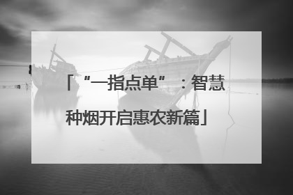 “一指点单”：智慧种烟开启惠农新篇