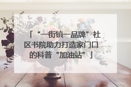 “一街镇一品牌”社区书院助力打造家门口的科普“加油站”