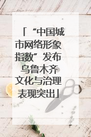 “中国城市网络形象指数”发布 乌鲁木齐文化与治理表现突出