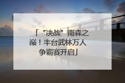 “决战”南森之巅！丰台武林万人争霸赛开启
