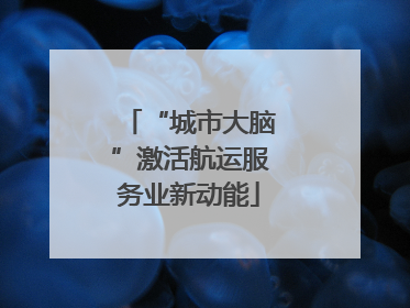 “城市大脑”激活航运服务业新动能