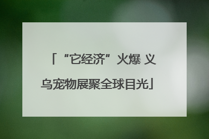 “它经济”火爆 义乌宠物展聚全球目光