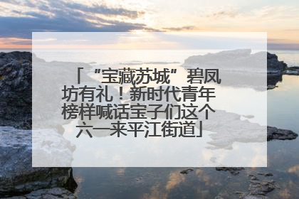 “宝藏苏城”碧凤坊有礼！新时代青年榜样喊话宝子们这个六一来平江街道