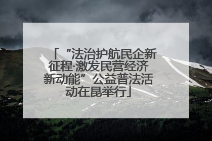 “法治护航民企新征程·激发民营经济新动能”公益普法活动在昆举行