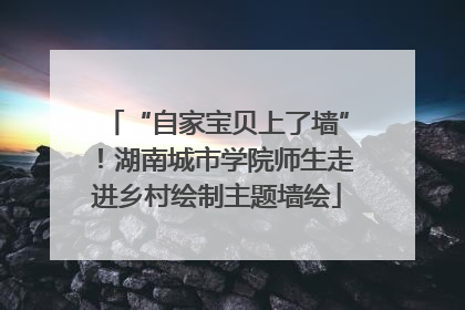 “自家宝贝上了墙”！湖南城市学院师生走进乡村绘制主题墙绘
