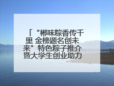 “郴味粽香传千里 金榜题名创未来”特色粽子推介暨大学生创业助力活动收官