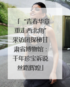 “青春华章重走西北角”采访团探秘甘肃省博物馆：千年珍宝诉说丝路辉煌