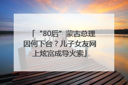 “80后”蒙古总理因何下台？儿子女友网上炫富成导火索