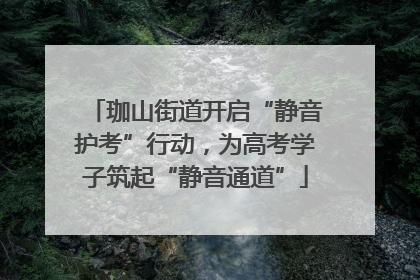 珈山街道开启“静音护考”行动，为高考学子筑起“静音通道”