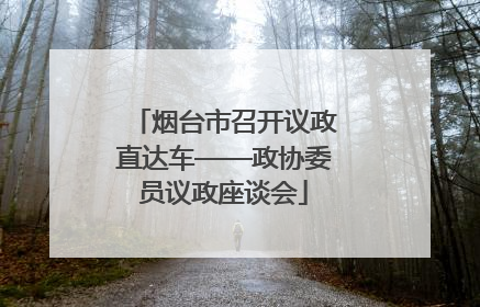 烟台市召开议政直达车——政协委员议政座谈会