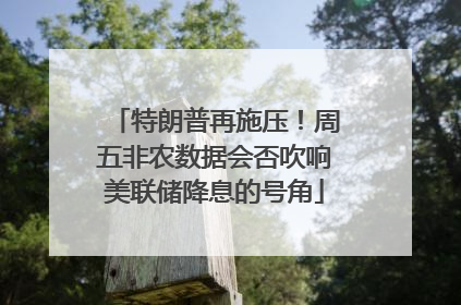 特朗普再施压！周五非农数据会否吹响美联储降息的号角