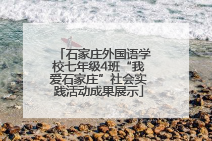 石家庄外国语学校七年级4班“我爱石家庄”社会实践活动成果展示