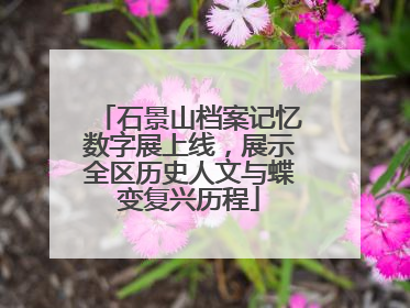 石景山档案记忆数字展上线，展示全区历史人文与蝶变复兴历程