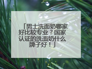 男士洗面奶哪家好比较专业？国家认证的洗面奶什么牌子好！
