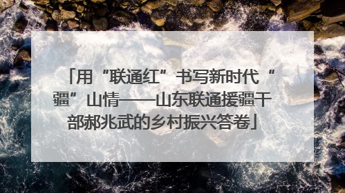 用“联通红”书写新时代“疆”山情——山东联通援疆干部郝兆武的乡村振兴答卷