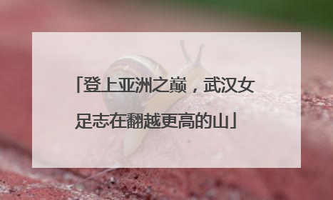 登上亚洲之巅，武汉女足志在翻越更高的山