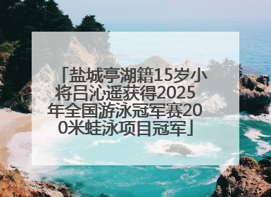 盐城亭湖籍15岁小将吕沁遥获得2025年全国游泳冠军赛200米蛙泳项目冠军
