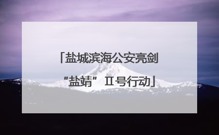 盐城滨海公安亮剑“盐靖”Ⅱ号行动