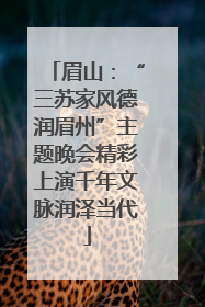 眉山：“三苏家风德润眉州”主题晚会精彩上演千年文脉润泽当代