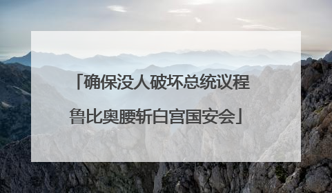 确保没人破坏总统议程 鲁比奥腰斩白宫国安会
