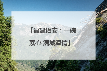 福建诏安：一碗素心 满城温情