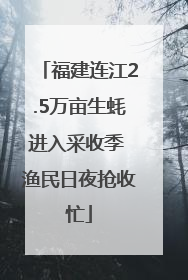 福建连江2.5万亩生蚝进入采收季 渔民日夜抢收忙