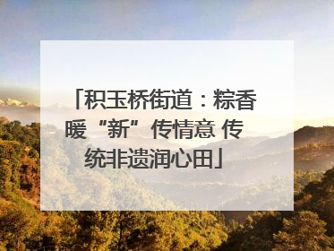 积玉桥街道：粽香暖“新”传情意 传统非遗润心田