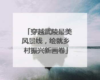 穿越武陵最美风景线，绘就乡村振兴新画卷