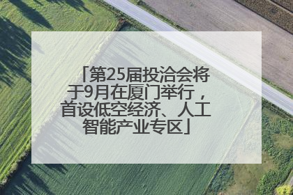 第25届投洽会将于9月在厦门举行，首设低空经济、人工智能产业专区