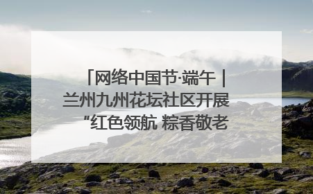 网络中国节·端午｜兰州九州花坛社区开展“红色领航 粽香敬老”端午主题活动