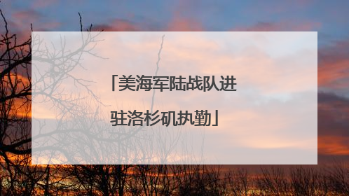 美海军陆战队进驻洛杉矶执勤