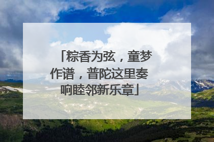 粽香为弦，童梦作谱，普陀这里奏响睦邻新乐章