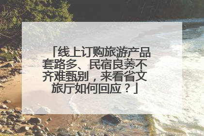 线上订购旅游产品套路多、民宿良莠不齐难甄别，来看省文旅厅如何回应？