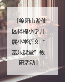 绵阳市游仙区梓棉小学开展小学语文“富乐课堂”教研活动