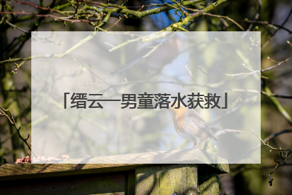 缙云一男童落水获救