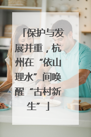 保护与发展并重，杭州在“依山理水”间唤醒“古村新生”