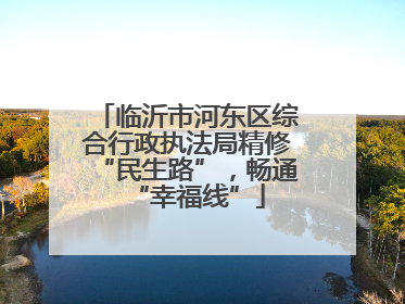 临沂市河东区综合行政执法局精修“民生路”，畅通“幸福线”