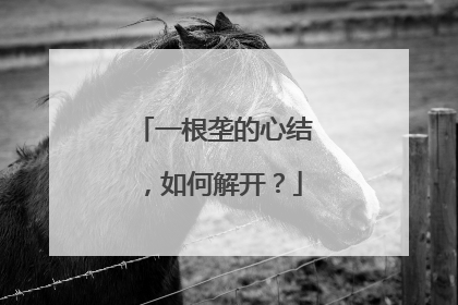 一根垄的心结，如何解开？