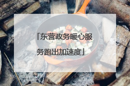 东营政务暖心服务跑出加速度
