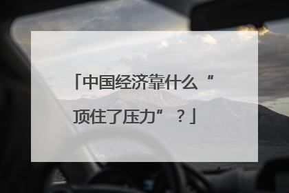 中国经济靠什么“顶住了压力”？