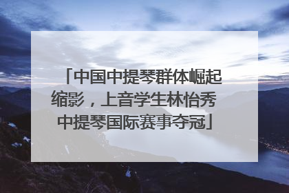 中国中提琴群体崛起缩影，上音学生林怡秀中提琴国际赛事夺冠