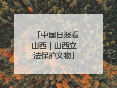 中国日报看山西｜山西立法保护文物