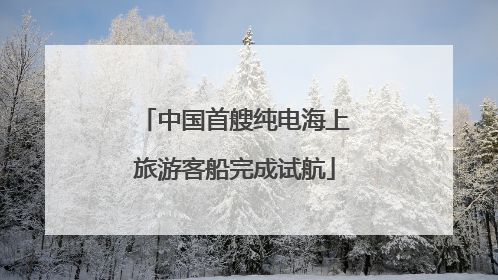 中国首艘纯电海上旅游客船完成试航