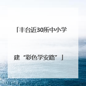 丰台近30所中小学建“彩色学安路”