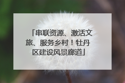 串联资源、激活文旅、服务乡村！牡丹区建设风景廊道