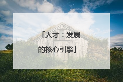 人才：发展的核心引擎