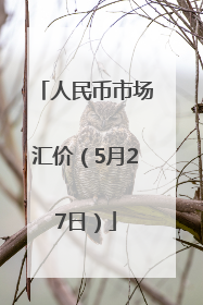 人民币市场汇价（5月27日）
